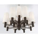 Draxen 16 Light 34 inch Dark Bronze Chandelier Ceiling Light