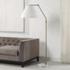 Claire 62 inch 9 watt Dark Antique Brushed Brass Floor Lamp Portable Light