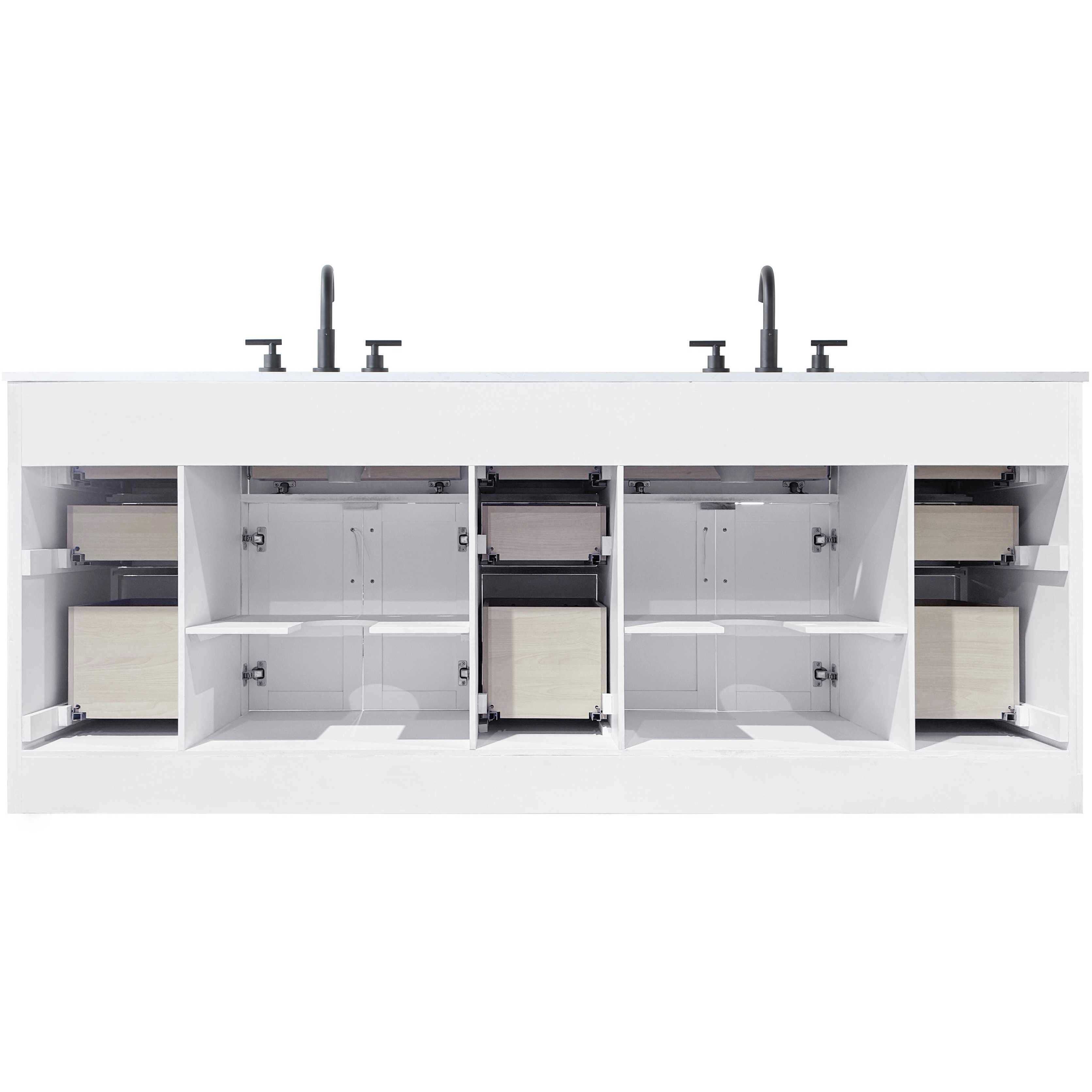 Alden 84 X 35 inch White Bathroom Vanity Cabinet