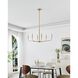 Leah 6 Light 18 inch Brushed Gold and White Chandelier Ceiling Light