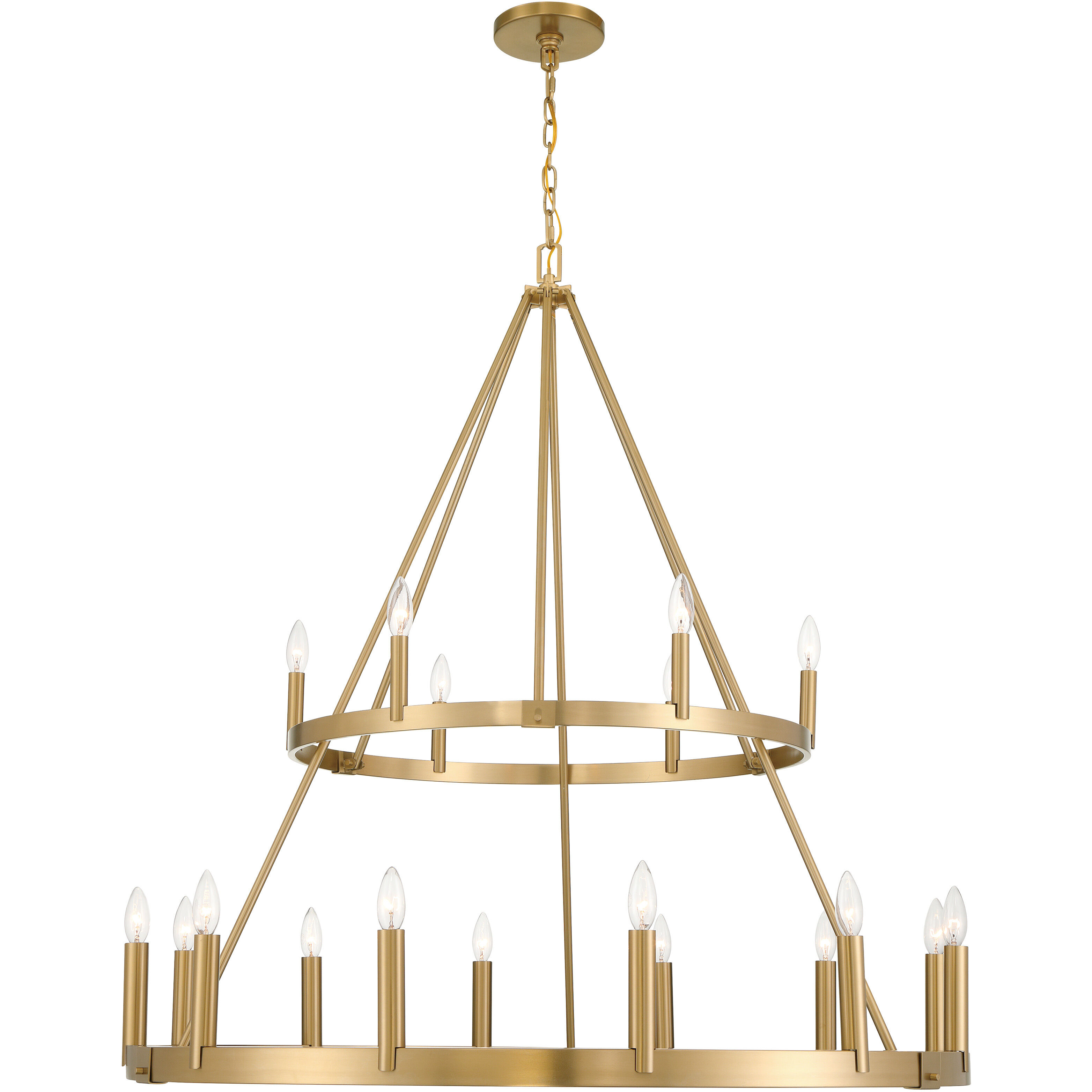 Dutton 18 Light 42.75 inch Signature Brass Chandelier Ceiling Light