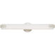 Lund LED 4 inch Brushed Nickel ADA Bath Vanity Wall Light
