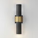 Reveal Outdoor LED 18 inch Black and Gold Outdoor Wall Mount