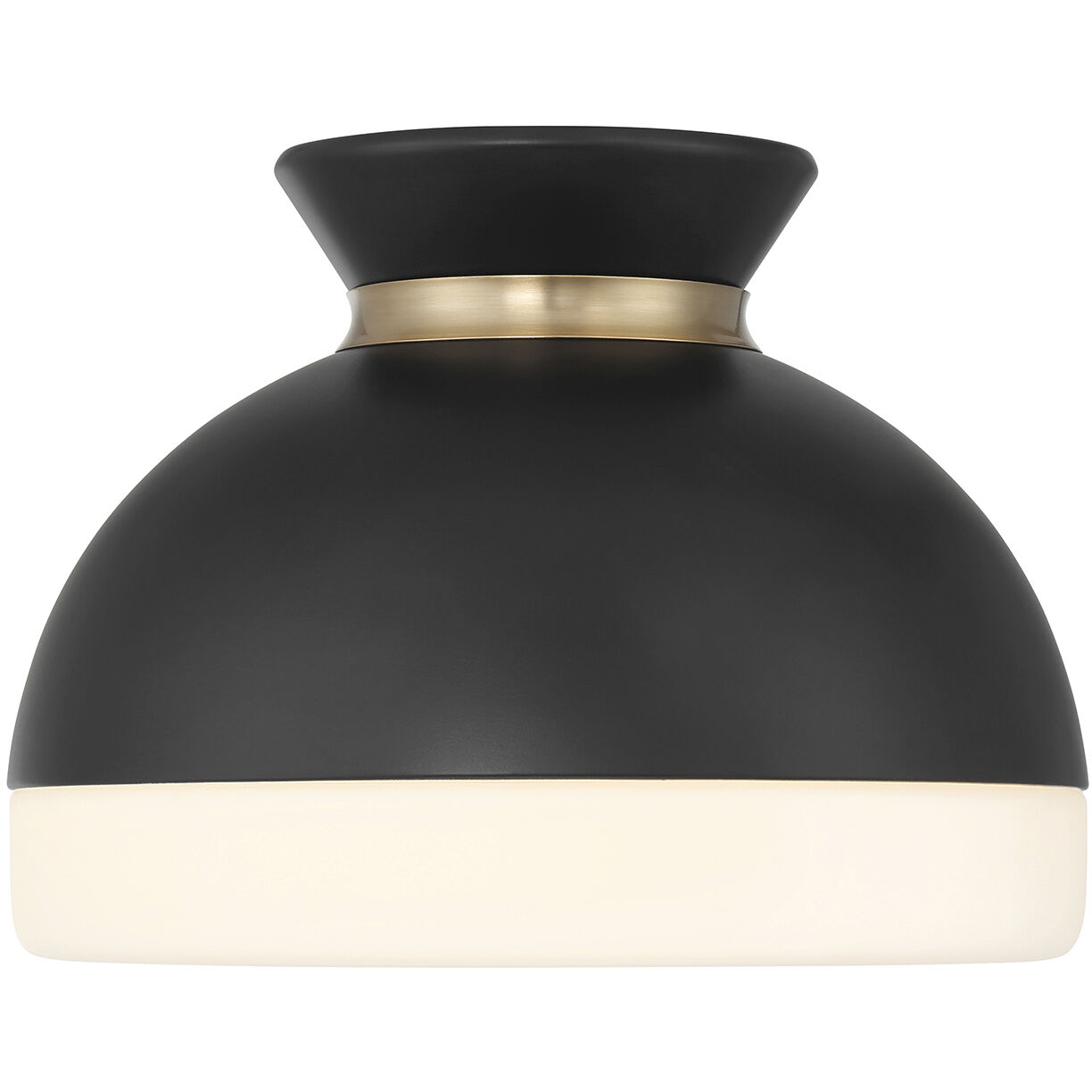 Gidget 1 Light 10.25 inch Matte Black and Vibrant Gold Flush Ceiling Light