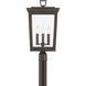 Belmont 3 Light 22.25 inch Twilight Bronze Outdoor Post