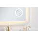 Lux 30 X 30 inch Glossy White Lighted Wall Mirror