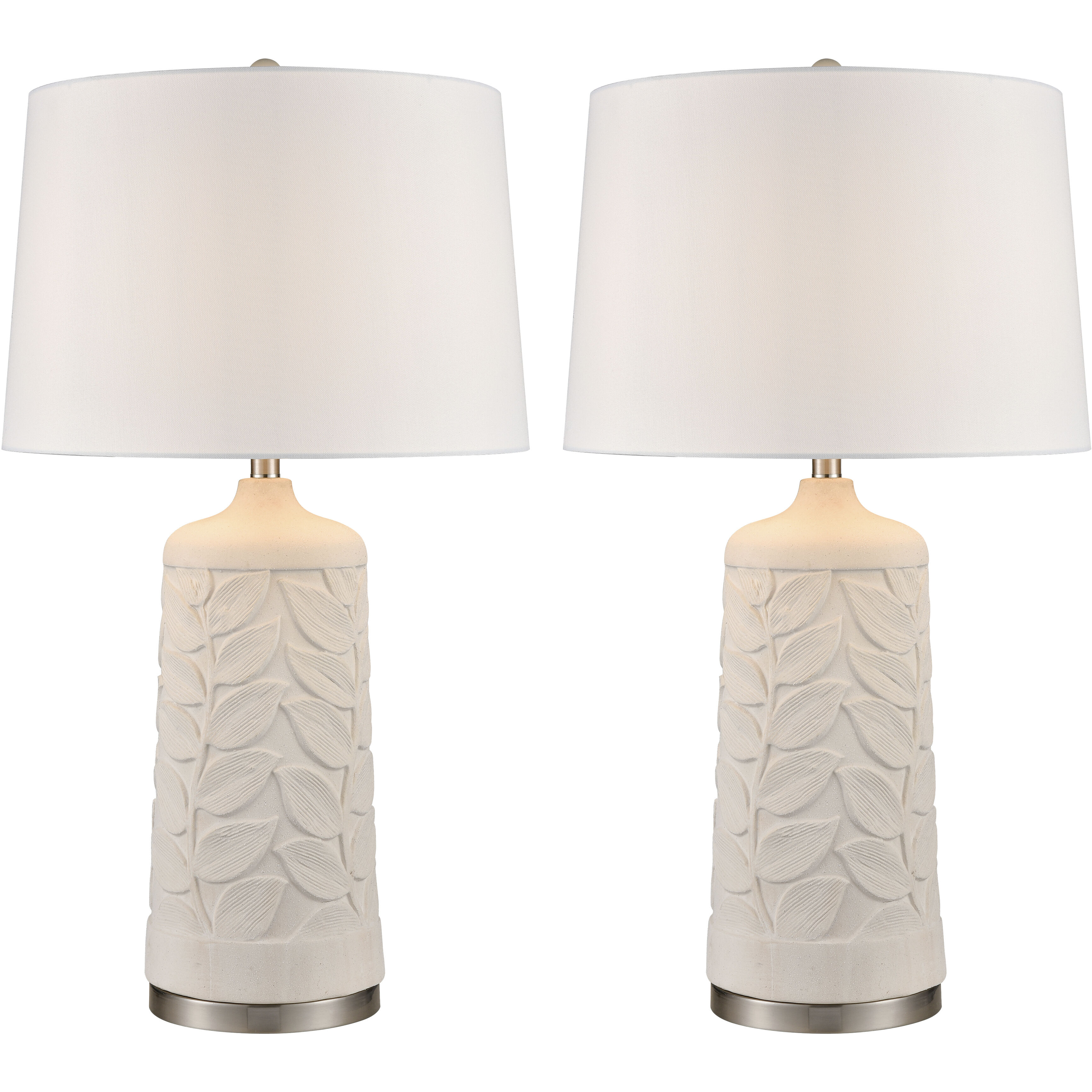 Penny 32.5 inch 150 watt White Table Lamp Portable Light