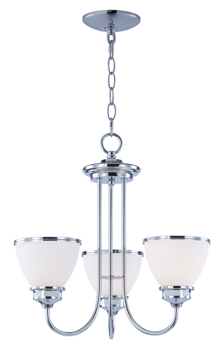 Novus 3 Light 18 inch Polished Chrome Chandelier Ceiling Light