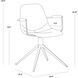 Cassius Abbington Black / Bravo Black Swivel Dining Armchair, Swivel