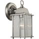 Cotswold 1 Light 9 inch Brushed Nickel Outdoor Sconce