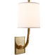 Barbara Barry Lyric Branch 1 Light 7.5 inch Soft Brass Sconce Wall Light in Silk