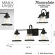 Mannsdale 3 Light 24 inch Coal Bath Vanity Wall Light