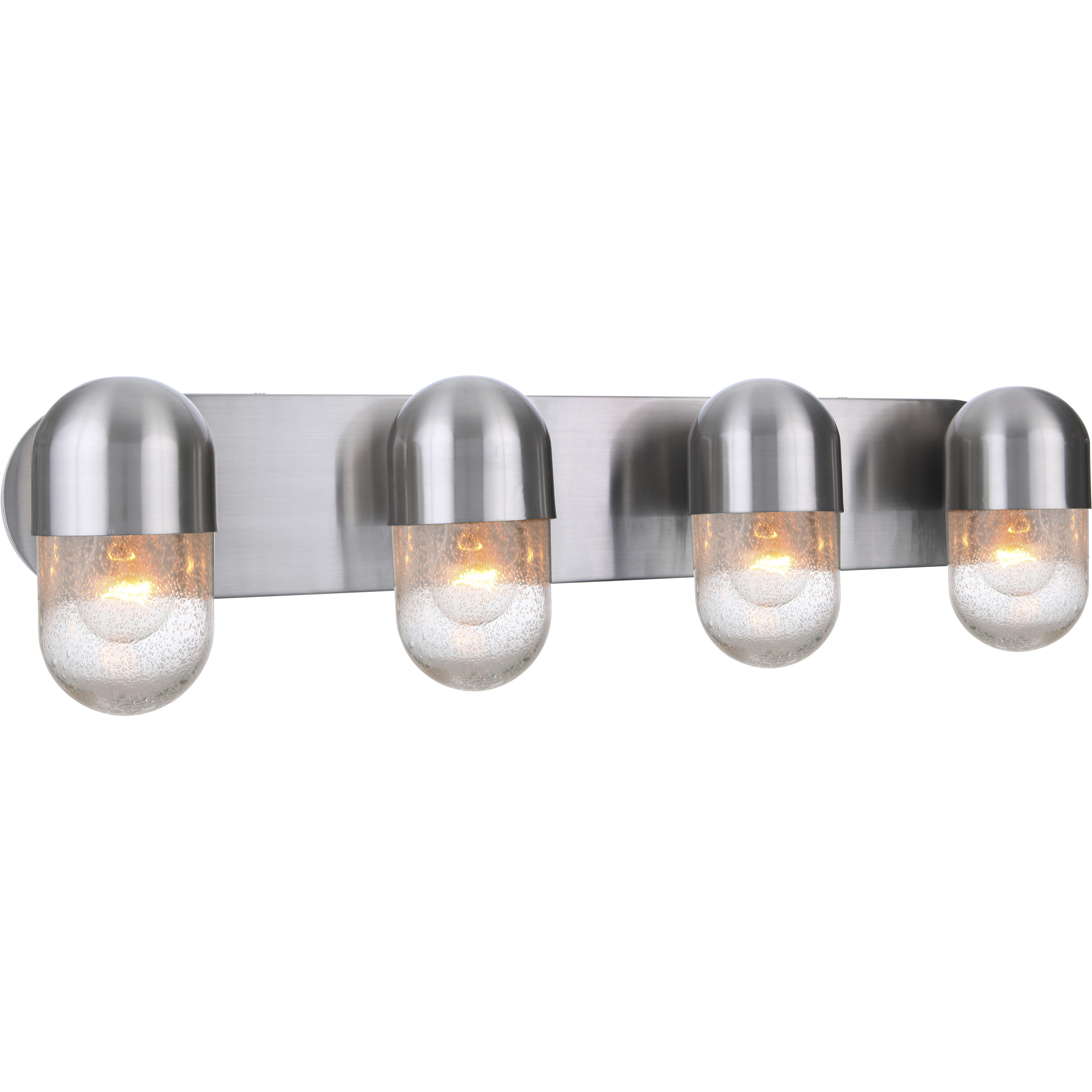 Pill 4 Light 31.38 inch Brushed Polished Nickel Vanity Light Wall Light