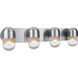 Pill 4 Light 31.38 inch Brushed Polished Nickel Vanity Light Wall Light