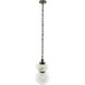 Rosemont 1 Light 9 inch Matte Swirl Glass Pendant Ceiling Light