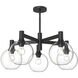 Alora Mood Castilla 5 Light 29.5 inch Clear Glass/Matte Black Chandelier Ceiling Light