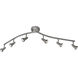 Mirage 6 Light 120 Brushed Steel Linear Ceiling Spot Ceiling Light