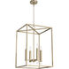 Sunjai 4 Light Alturas Gold Foyer Pendant Ceiling Light, Large