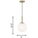 Nube LED 9 inch Satin Brass Pendant Ceiling Light