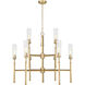 Esme 9 Light 38 inch Modern Gold Chandelier Ceiling Light