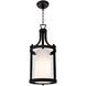 Essex 1 Light 10 inch Graphite Pendant Ceiling Light in Half Opal Glass