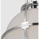 Chapman & Myers Gracie LED 13 inch Polished Nickel Captured Globe Pendant Ceiling Light, Medium