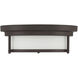 Contemporary 2 Light 13 inch Oil Rubbed Bronze Flush Mount Ceiling Light