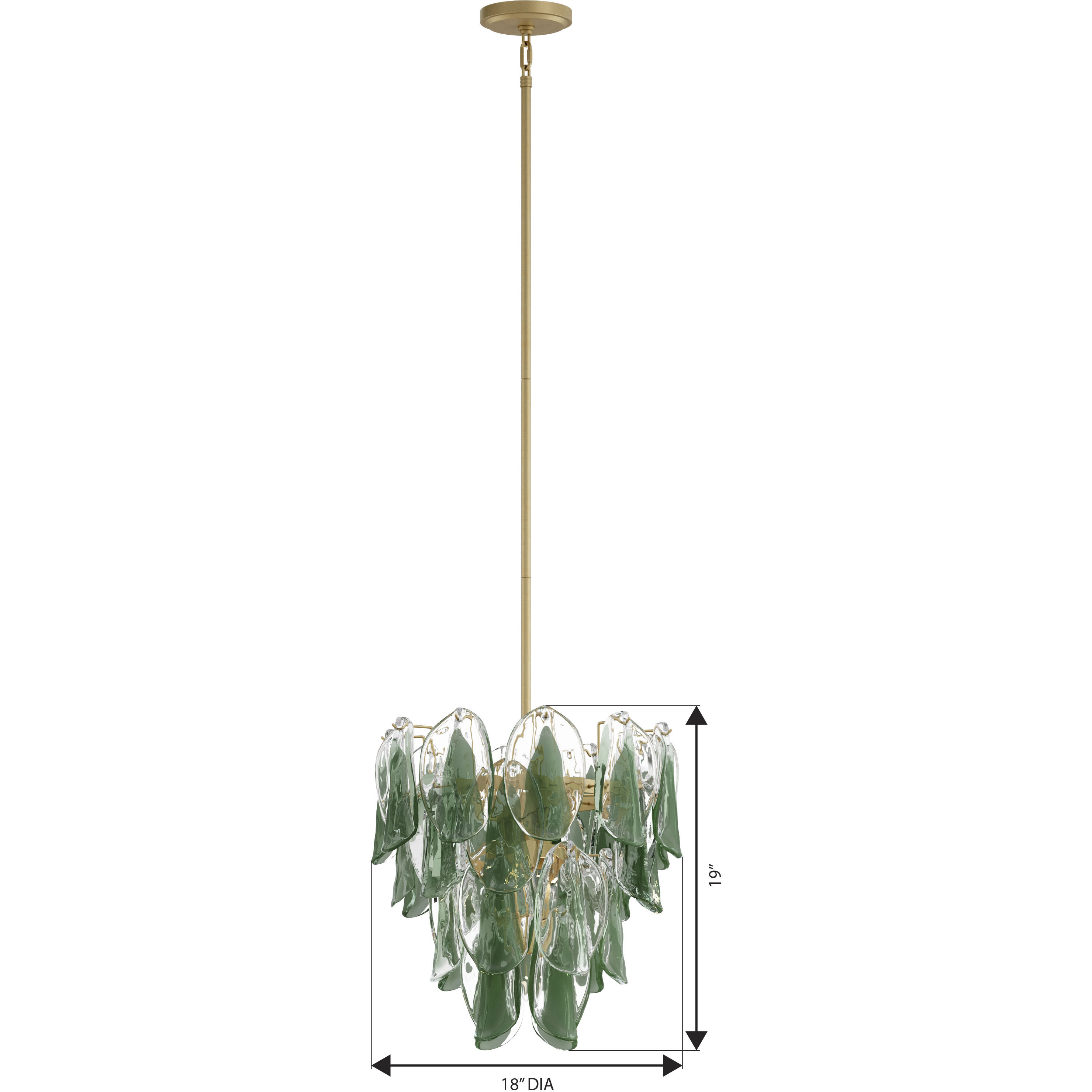 Verla Crest 5 Light 18 inch Legacy Brass Pendant Ceiling Light