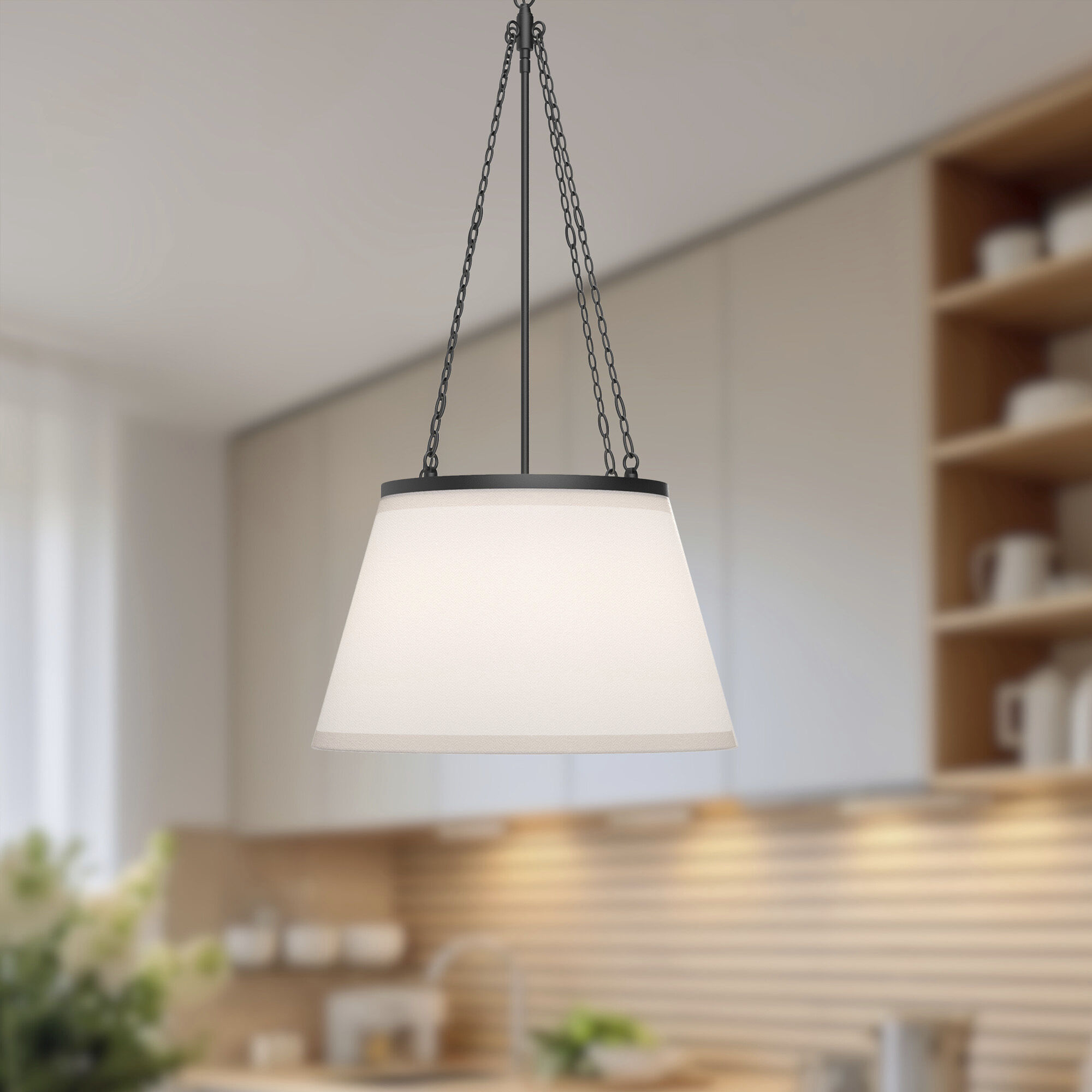 Alora Mood Speakeasy Pendant Ceiling Light in Matte Black