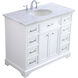 Americana 84 X 22 X 70 inch White Vanity Sink Set