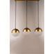 Half Moon LED 30.25 inch Metallic Gold Linear Pendant Ceiling Light