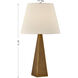 Dunham 32 inch 100.00 watt Brass Table Lamp Portable Light, Coco & Dash
