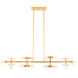 Amani 14 Light 48 inch Royal Gold Linear Chandelier Ceiling Light