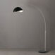 Luna Bella 92 inch 14 watt Satin Nickel and Black Arc Floor Lamp Portable Light in Matte Black and Silver Steel