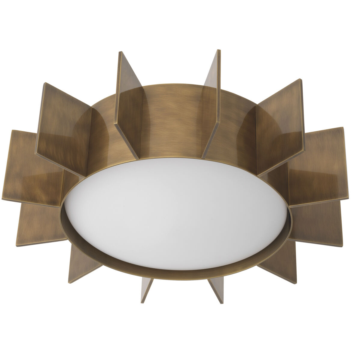 Mario 4 Light 23.62 inch Vintage Brass Ceiling Lamp Ceiling Light