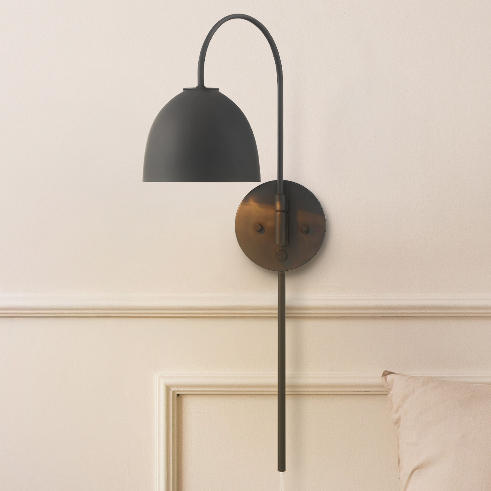 Erling 1 Light 6.75 inch Matte Black Pin Up Sconce Wall Light, Large