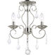 Donatella 3 Light 12 inch Brushed Nickel Convertible Mini Chandelier/Ceiling Mount Ceiling Light