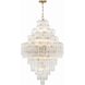 Addis 20 Light 31.5 inch Aged Brass Chandelier Ceiling Light in Clear