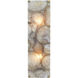Adeline 2 Light 5.5 inch Agate & Antique Brass Wall Sconce Wall Light, Rectangle