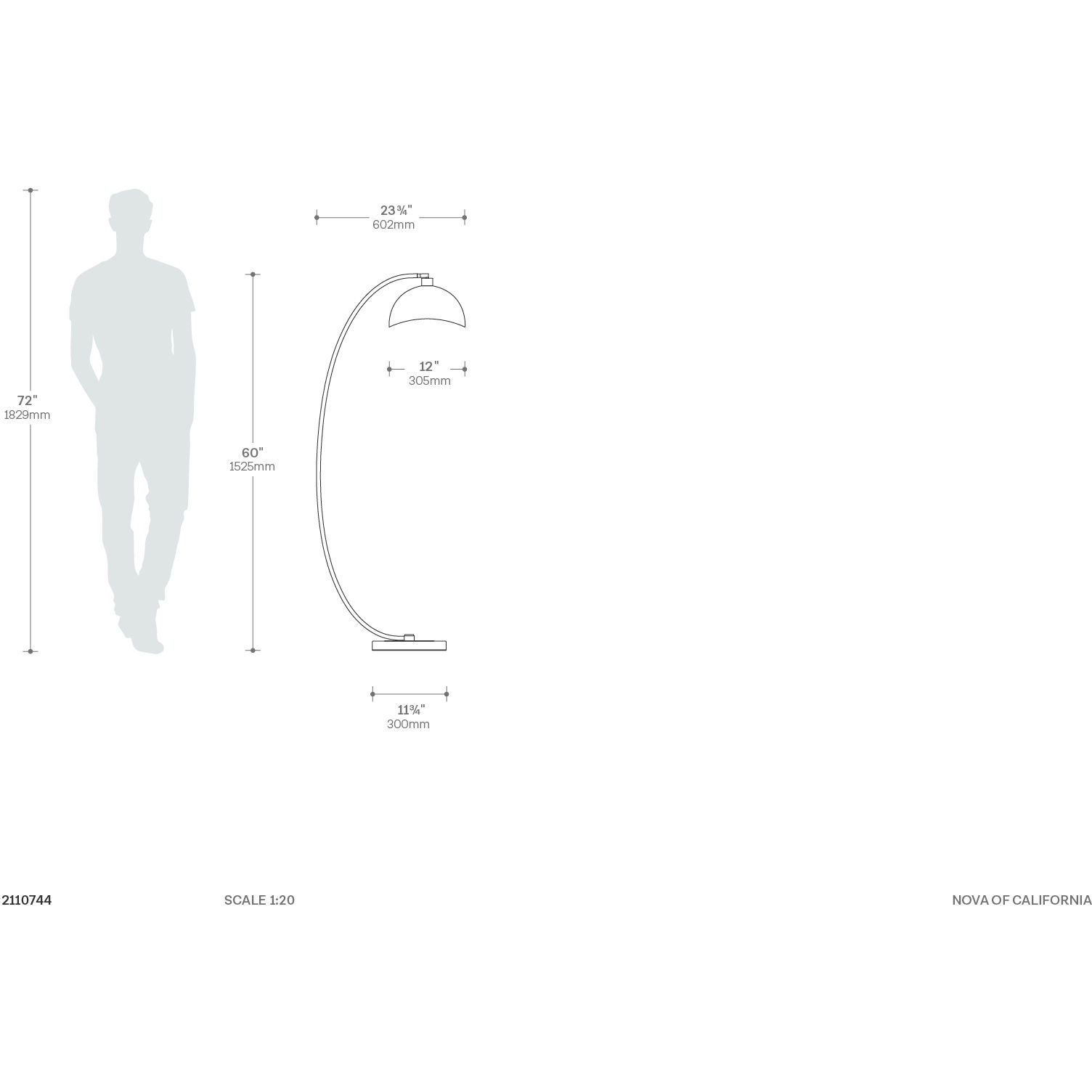 Luna Bella 60 inch 100.00 watt Weathered Brass and White Arc Floor Lamp Portable Light