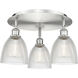 Castile 3 Light 17.75 inch Satin Nickel Flush Mount Ceiling Light in Clear