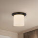Mineral 1 Light 11.13 inch Urban Bronze and Matte Opal Glass Flush Mount Ceiling Light in Opal Glass Shade