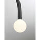 Contemporary LED 4 inch Matte Black Chandelier Ceiling Light
