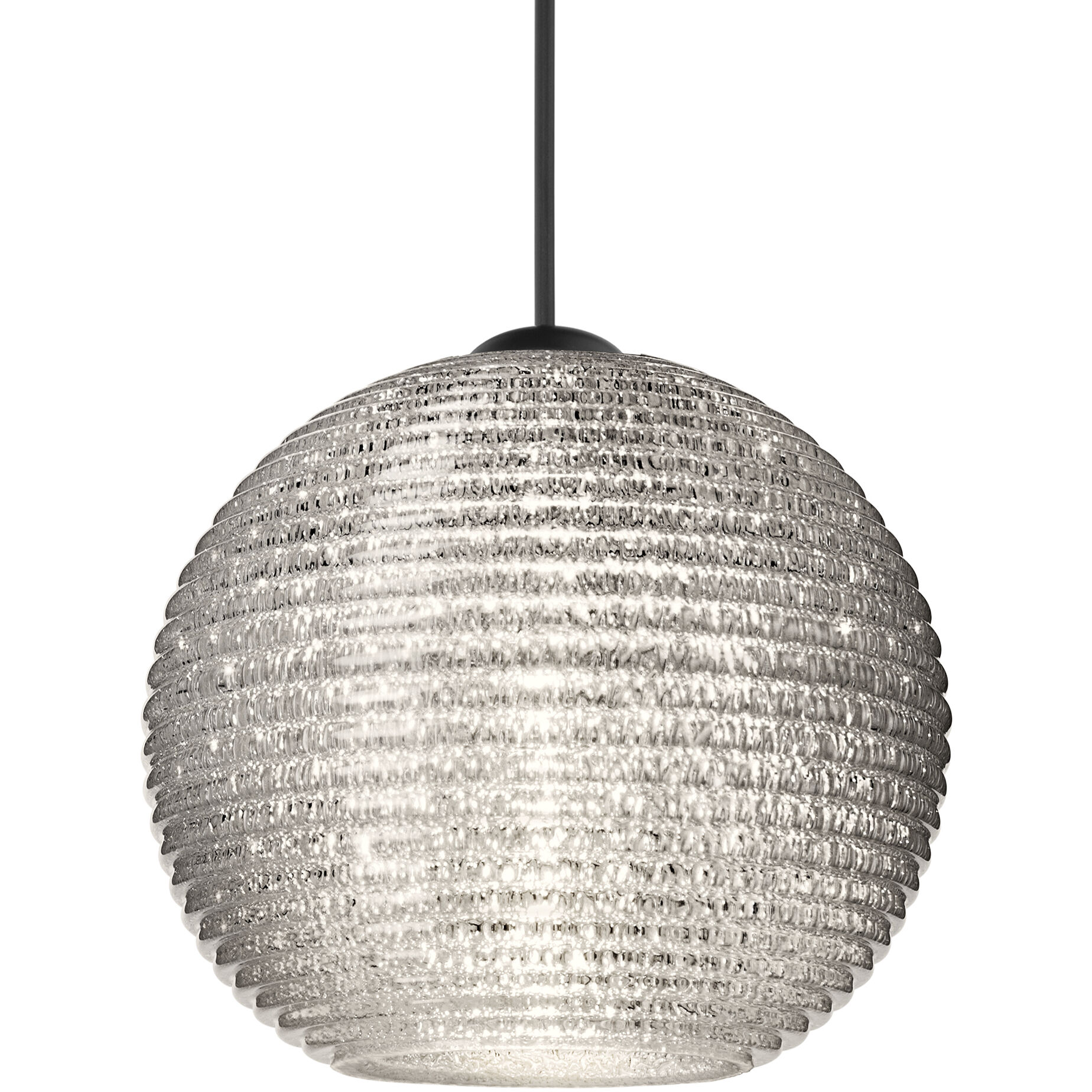 Kristall 6 LED Black Cord Pendant Ceiling Light