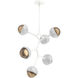 Cabochon LED 26 inch Salt White with White Marble Chandelier Ceiling Light in 3000K LED, Bronze, Modern Vine
