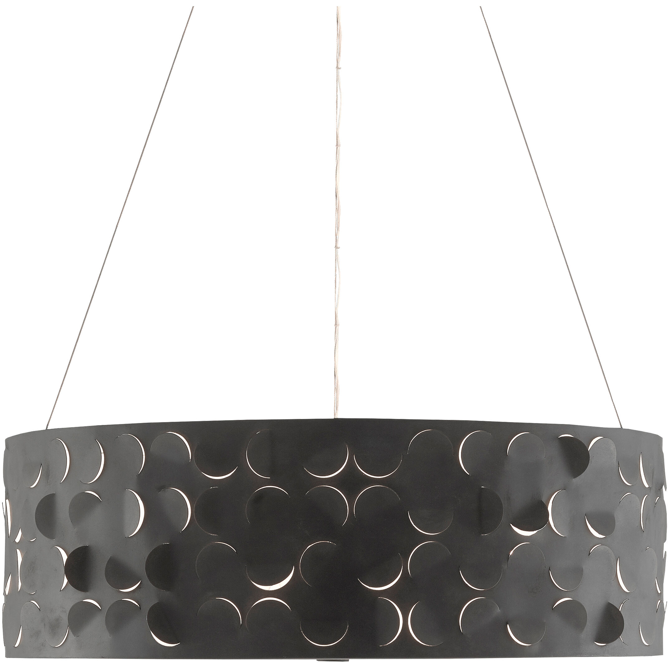 Othman 3 Light 30.5 inch Blacksmith/Sugar White Chandelier Ceiling Light