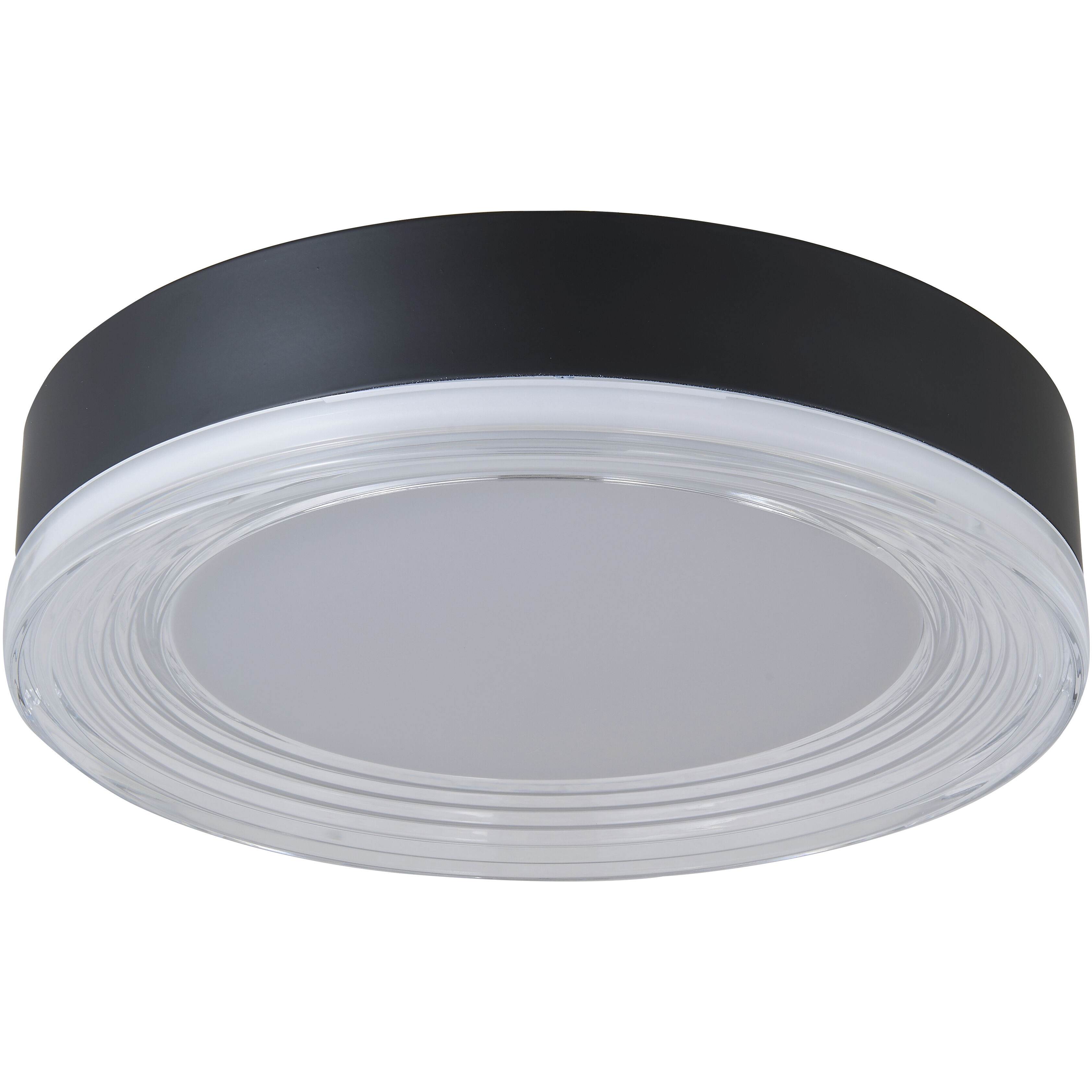 Waves LED 12 inch Matte Black Flush Mount Ceiling Light