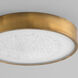 Floe 18 inch Brushed Brass Flush Mount Ceiling Light