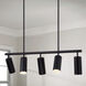 Robbie 5 Light 40 inch Matte Black Island Light Ceiling Light