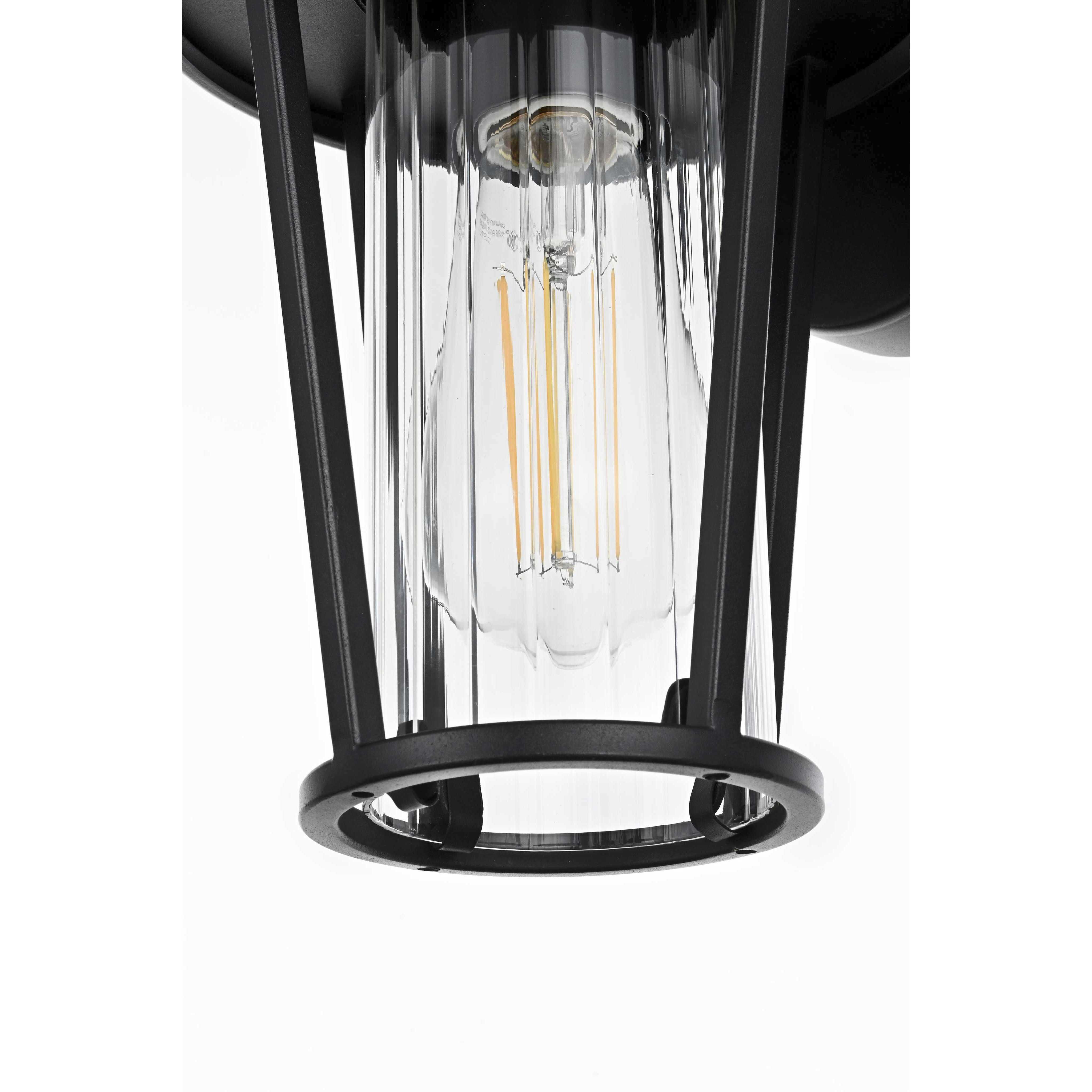 Wensley 1 Light 12.5 inch Black Outdoor Wall Sconce